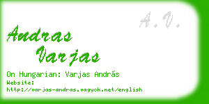 andras varjas business card